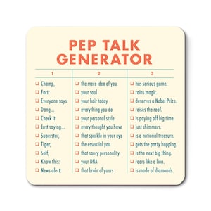 Pep Talk - Fridge Magnet