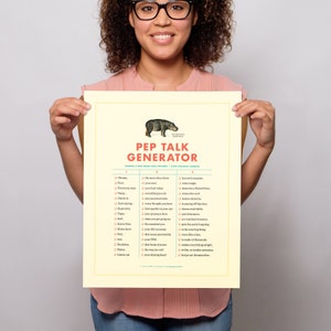 Pep Talk Generator 16x20" Poster