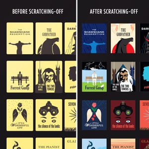 Pôster oficial dos 100 melhores filmes do IMDb para raspar - Presente para cinéfilos e fãs de cinema - Impressão artística premium, feita nos EUA imagem 3