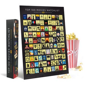 Official IMDb Top 100 Movies Scratch off Poster - Gift for Movie Lovers and Film Fans - Premium Art Print, Made in USA