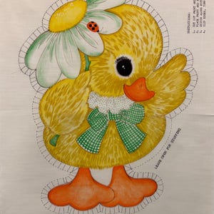Vintage Spring Mills Cut & Sew Yellow Duckling #7572