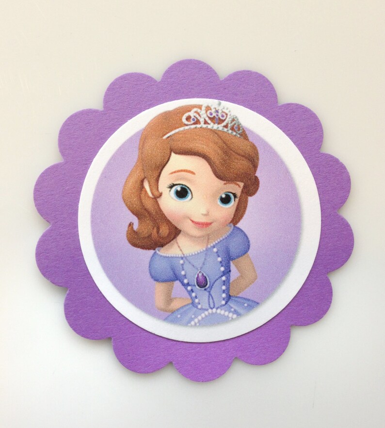 SOFIA THE FIRST Gift Tags &amp; Cupcake Toppers 12ct Etsy