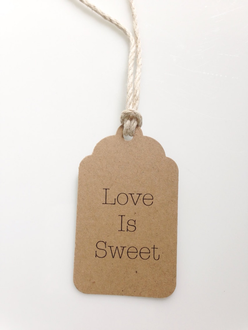 LOVE IS SWEET Favor Gift Tags 10ct - Etsy