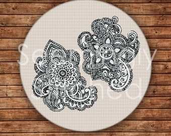 Schema Punto Croce - Filigrana (disegno Paisley)