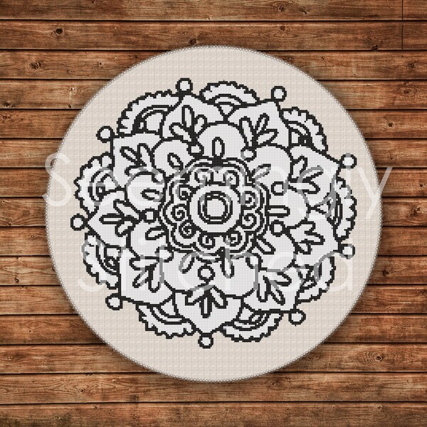 Counted Cross Stitch Pattern - Filigree (Medallion) - Instant Digital Download PDF