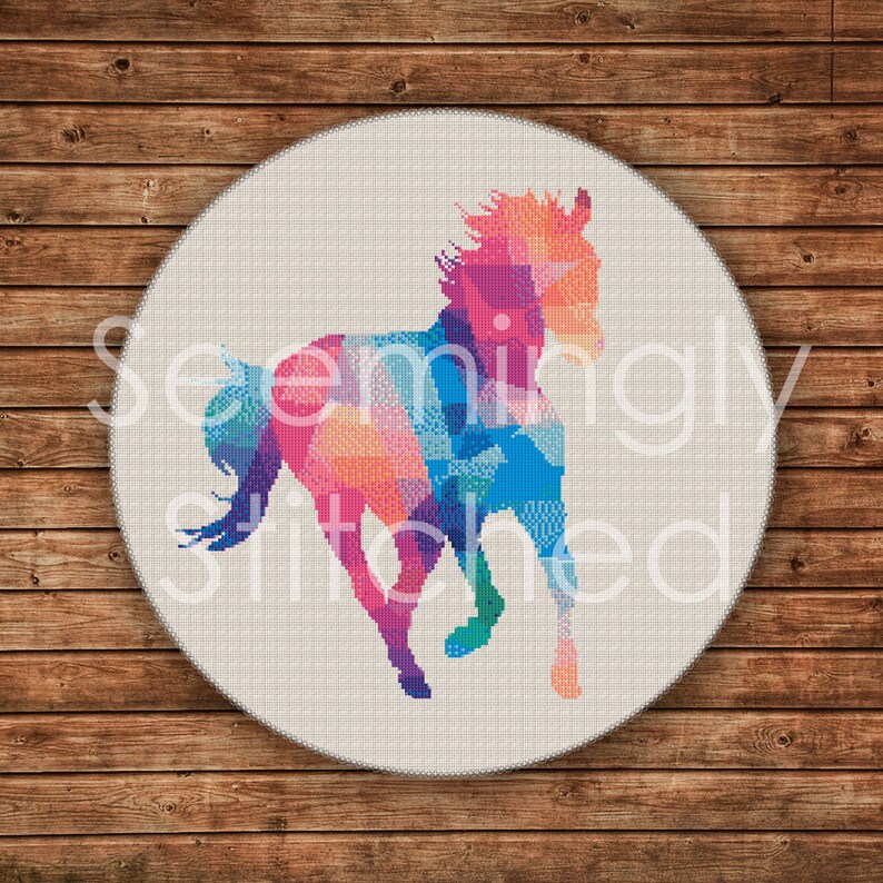 Counted Cross Stitch Pattern Horse Digital Download PDF Etsy