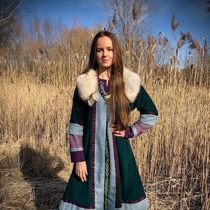 Medieval Viking Coat with fur