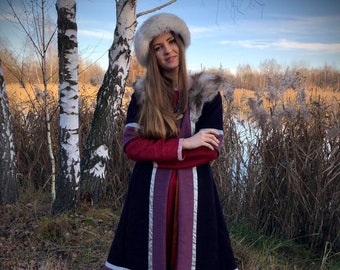 Medieval coat for woman, viking, slav, reenactment