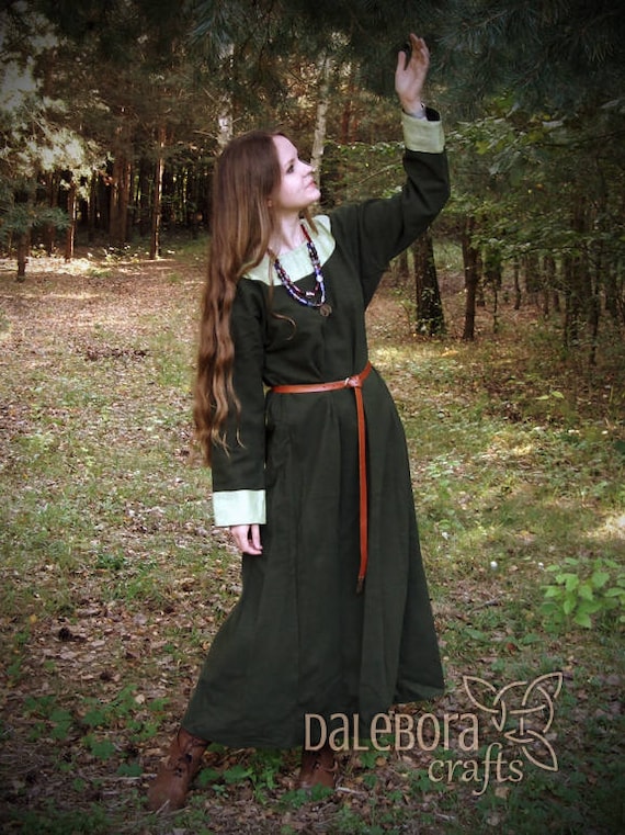 Robe medievale en laine costume viking reconstitution Etsy France