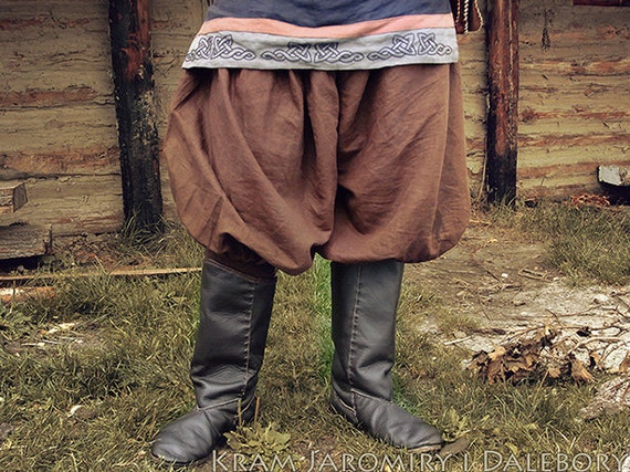 Viking baggy pants, trousers for reenactors, history, fantasy