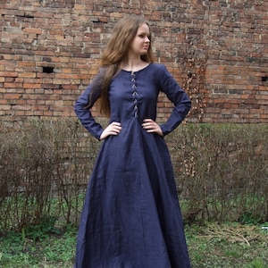 Medieval Dress Cotte Simple laced-up, XV century, reenactment