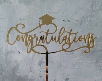 Congratulations cake topper various colors