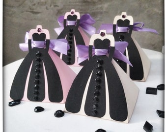 Dark lady shaped gift paper boxes gift boxes for birthday and Halloween parties set of 5 boxes