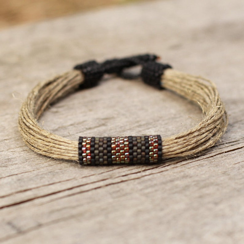 Sports bracelet for men mens linen bracelet beaded bracelet Etsy