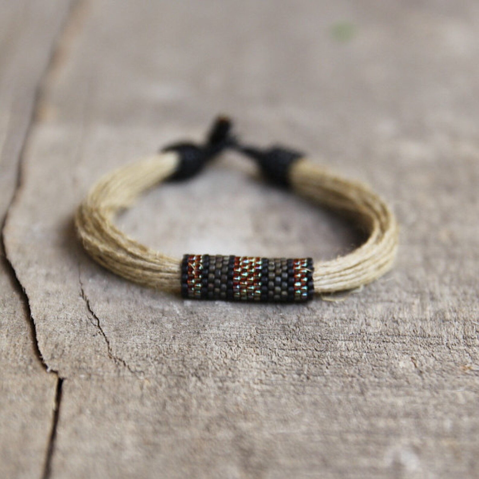 Sports bracelet for men mens linen bracelet beaded bracelet Etsy