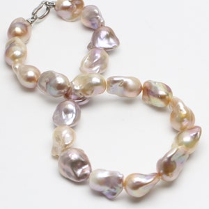 18inch  15-18x20-25mm natural color large baroque pearl necklace,freshwater jumbo flameball pearl necklace,ONLY ONE