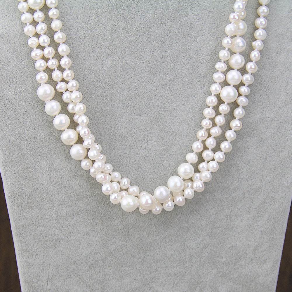 Extra Long Pearl Necklacelayered and Long Necklacefreshwater - Etsy