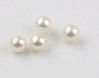 custom order for 15pairs 6-6.5mm round pearl pair with 0.9mm top half hole