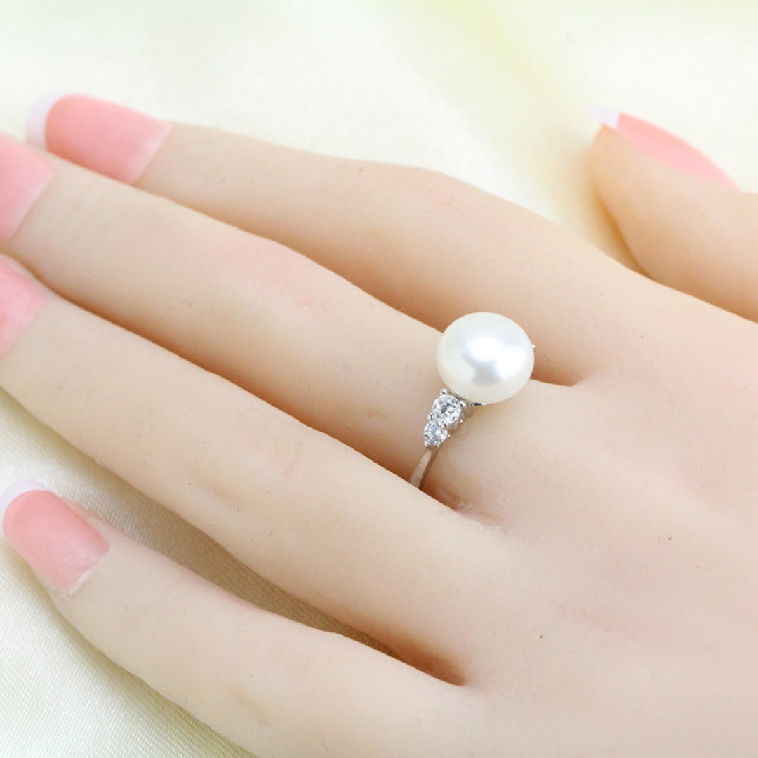 Pearl Promise Ring for Girls,real Pearl Ring,freshwater Pearl Ring