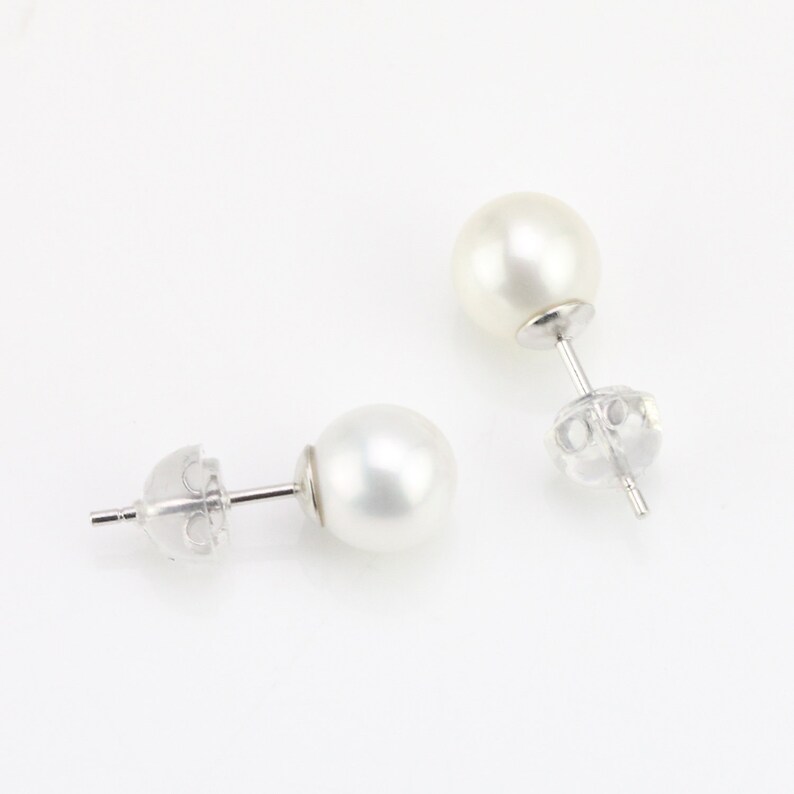 Pearl stud earringfreshwater pearl earring stud genuine | Etsy
