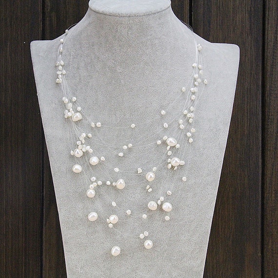 Necklacemultistrand Pearl Necklacelayer 