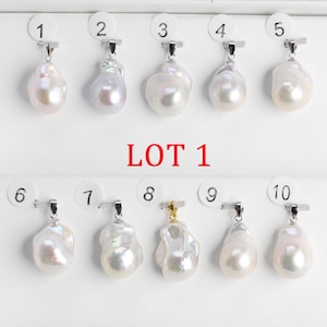 15-18mmX23-30mm white large baroque pearl pendant with sterling silver bail,freshwater huge flameball pearl necklace pendant