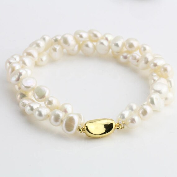Twisted pearl bracelet clearance