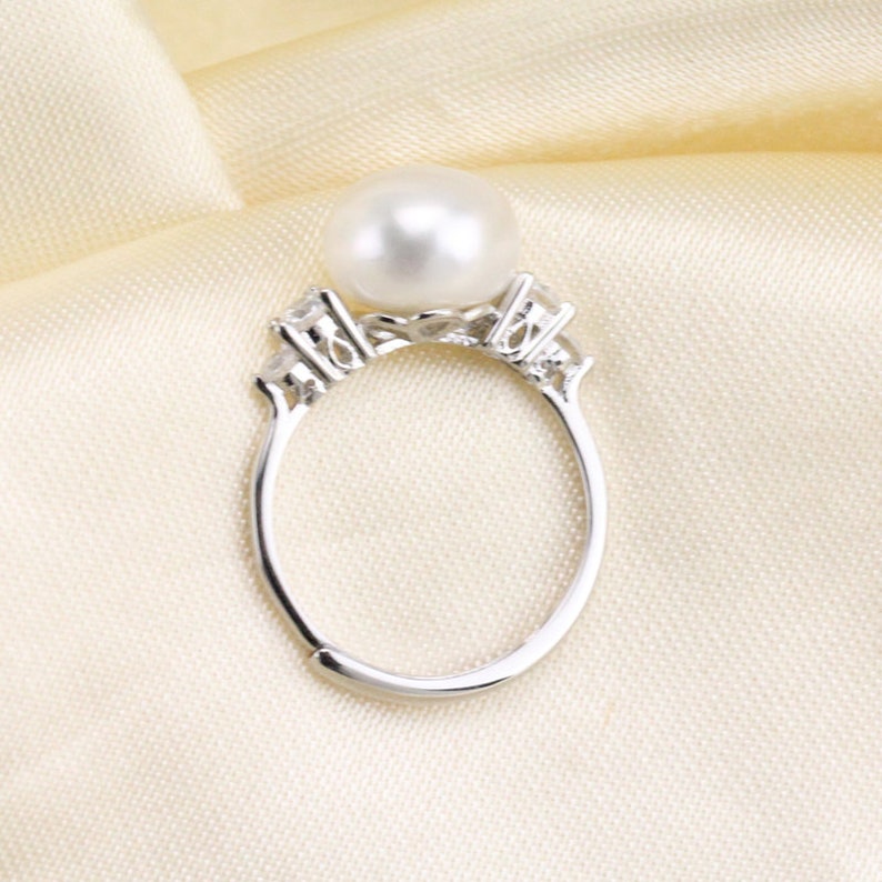 Pearl promise ring for girlsreal pearl ringfreshwater pearl Etsy