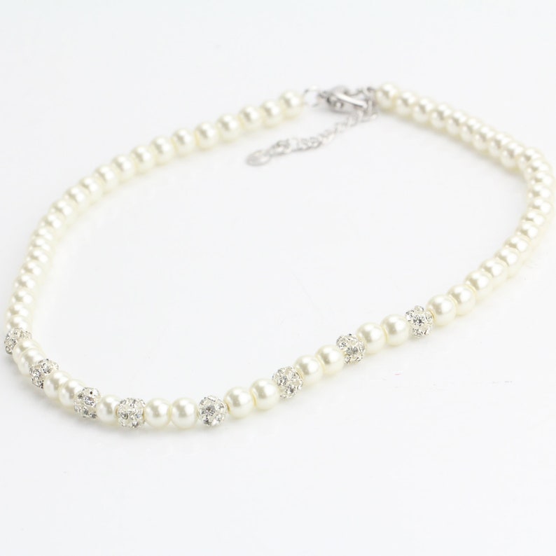 Flower Girl Necklaceflower Girls Pearl Necklace Etsy