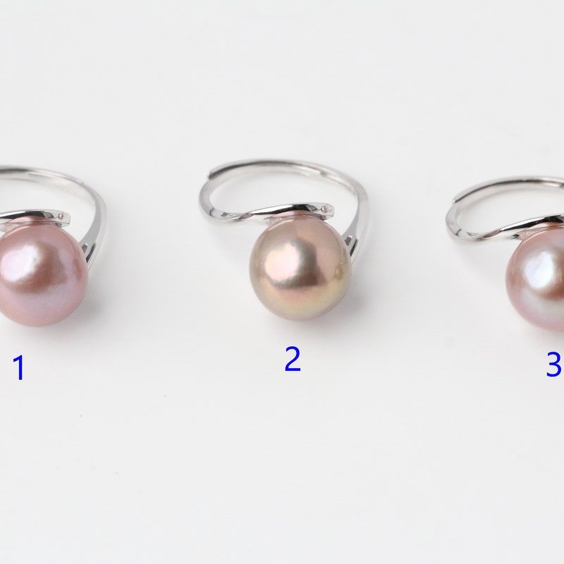 3 Color Pearl Rings - Etsy