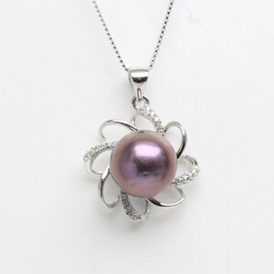 11mm natural color unique pearl pendant necklace,freshwater round pearl necklace,with a little imperfections,ONLY ONE