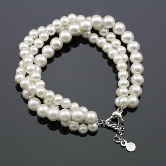 Pearl and Diamond Bracelet in Platinum #518059 – Beladora