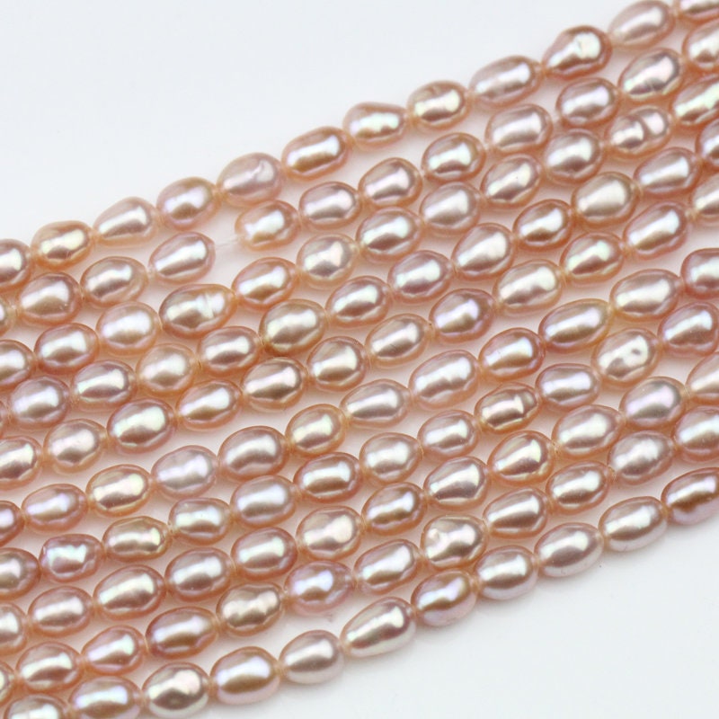 Lot 10 2mm-4mm White Freshwater Rice Potato Irregular Pearls Loose Gems Beads