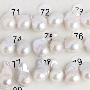 10-12mm(wide)X15-19mm(long) white baroque pearl earrings stud,freshwater pearl stud earrings,with sterling silver posts,each pair is unique