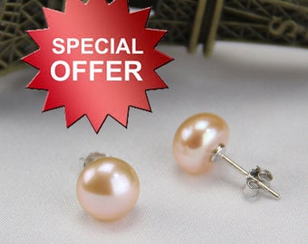 pink pearl earings,pearl earrings studs,peach pearl earrings,pearl studs earrings,multi colored pearl earrings,fresh water pearl earrings