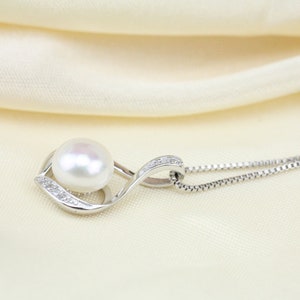 Freshwater Pearl Pendant Necklacepearl Wedding - Etsy