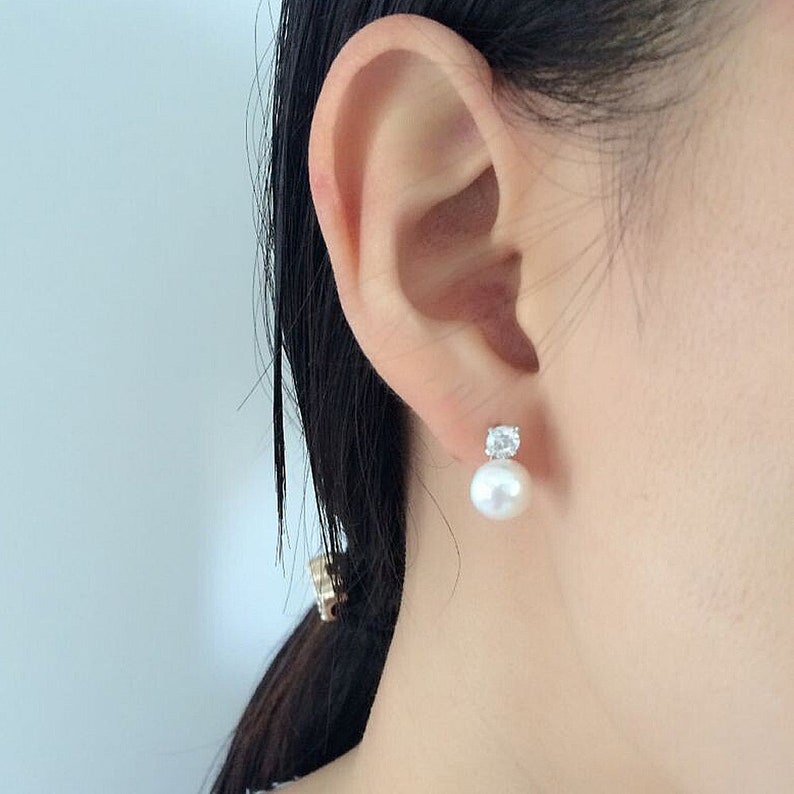 Real freshwater pearl earrings Clearance