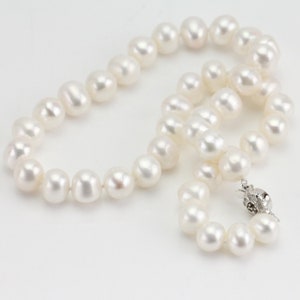 Freshwater Pearl Necklacepearl Choker Necklace9mm White Real - Etsy