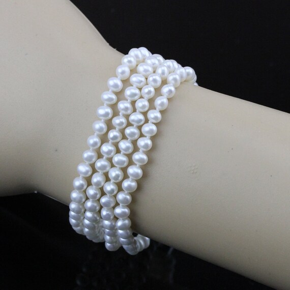 4 strand pearl bracelet deals