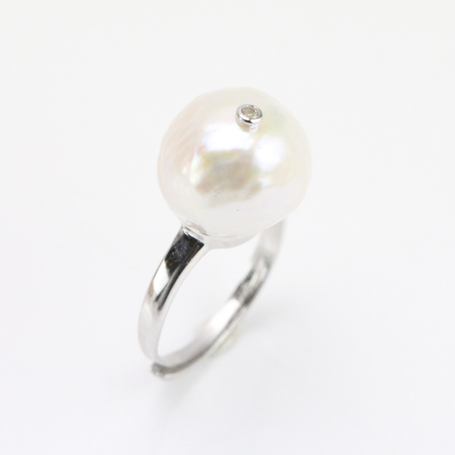 12-13mm Large Near Round Nucleated Freshwater Baroque Pearl