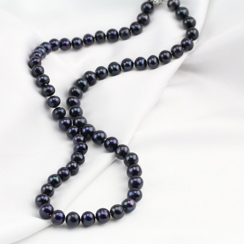 Black pearl jewelry set,black pearl necklace bracelet set,pearl choker necklace,peacock blunish dyed black pearl bracelet,bridal jewelry set