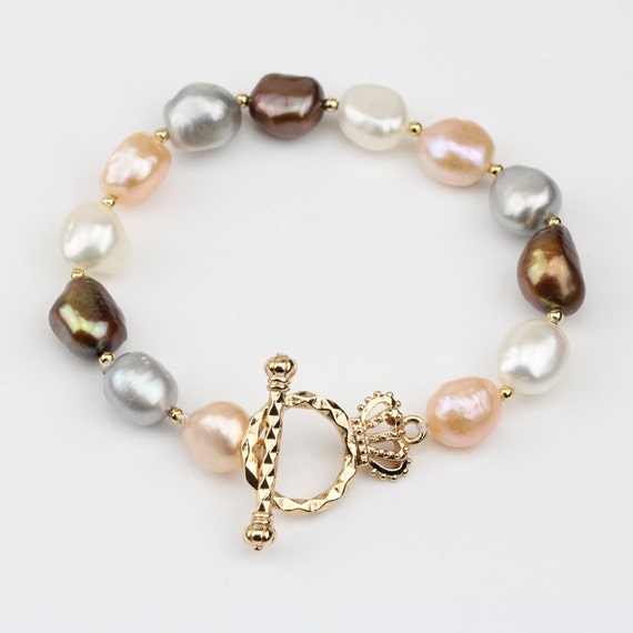 Pearl bracelet shop 14k gold