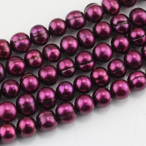 10mm wine red pearl strand,freshwater potato pearl bead,near round pearls,large hole pearls,1.0mm,1.5mm,1.8mm,2.0mm,2.2mm,2.5mm,3.0mm