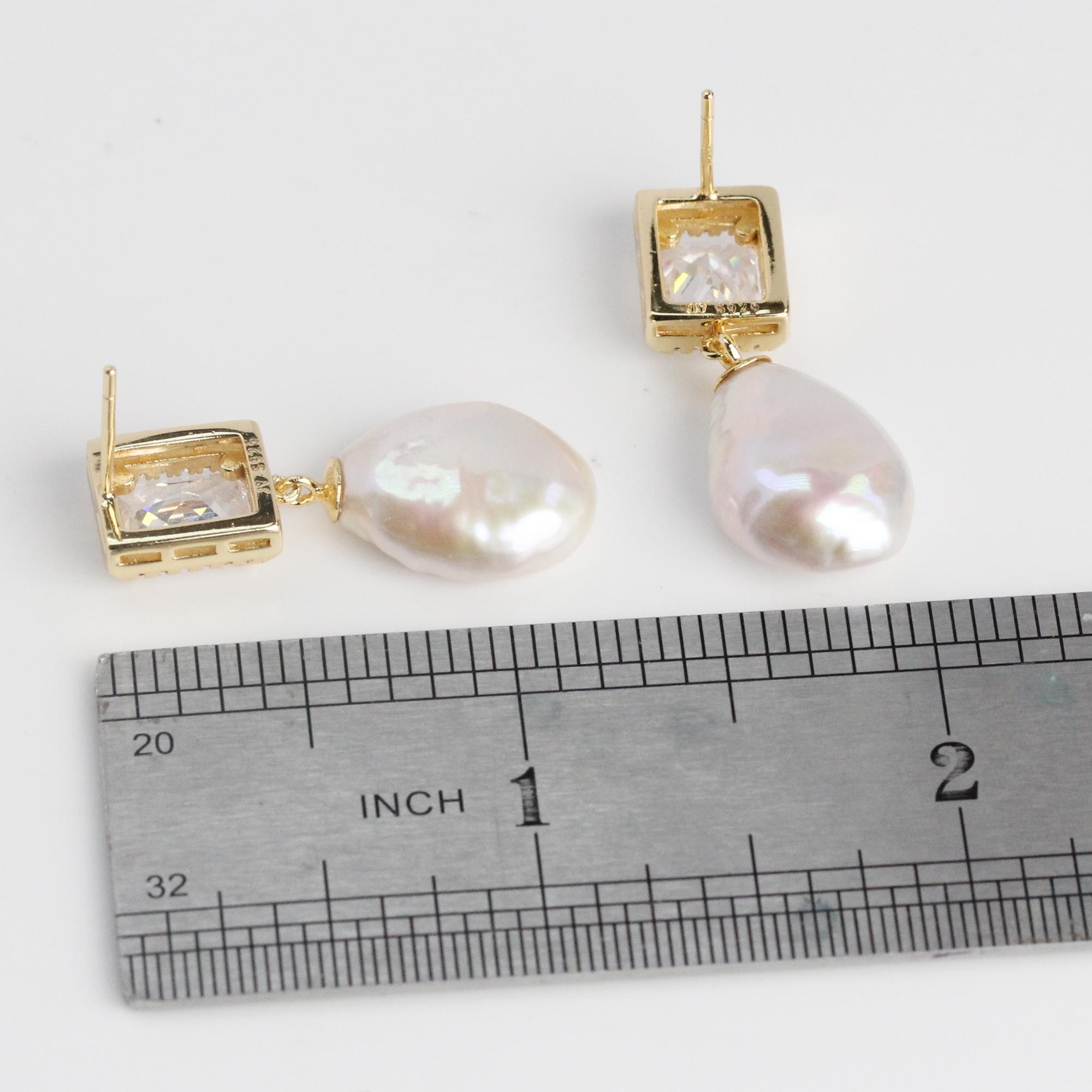 Boucles D'oreilles Perles Blanches Argent 925 – Sans Nickel, Neuves Avec étiquettes