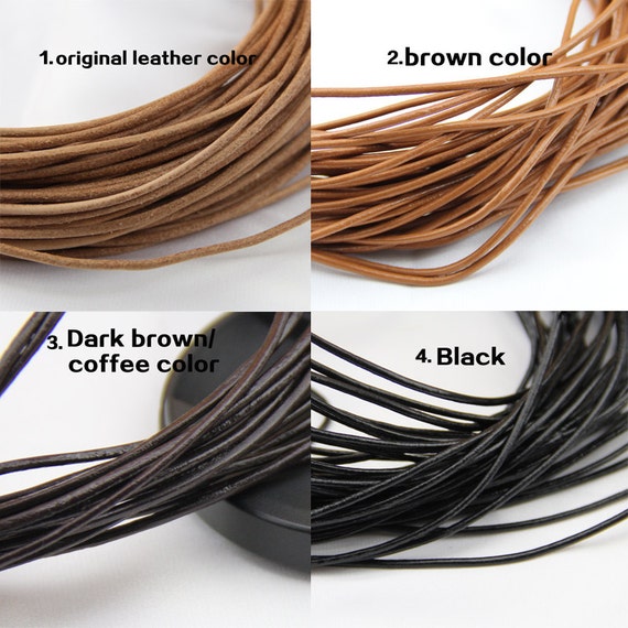 2mm Leather Cord,genuine Leather String Cord,original Leather  Color,brown,dark Brown,black Color,1yard,2yard,5yard,10yard,round Leather  Cord 