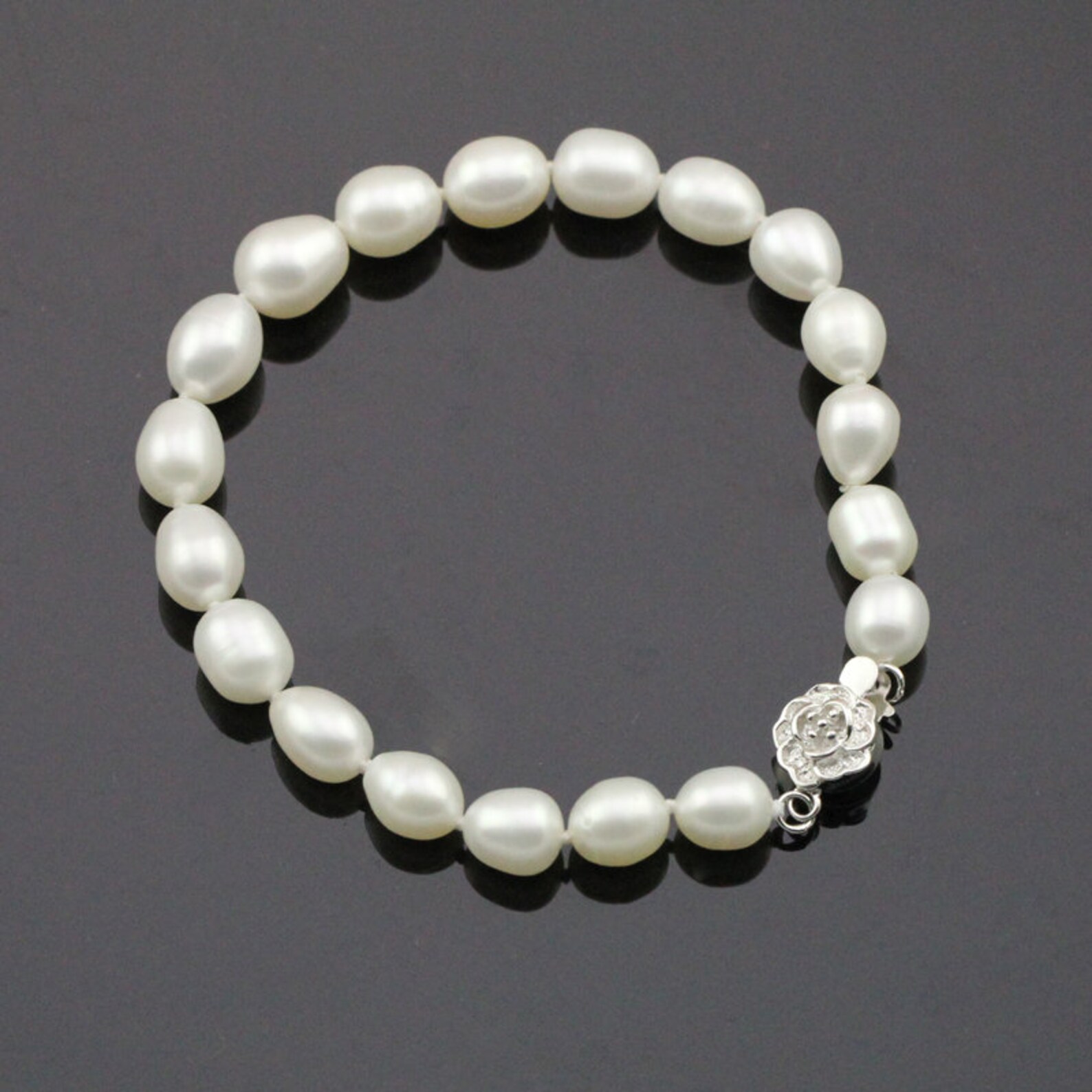 Flower Girl Pearl Braceletteen Girl Pearl Braceletsmall Etsy