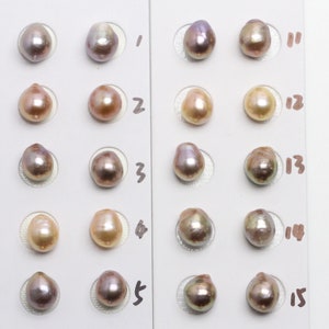 10-11mm wide natural metallic rainbow color drop freshwater baroque pearl earrings,matched edison pearl pairs,large pearl earrings
