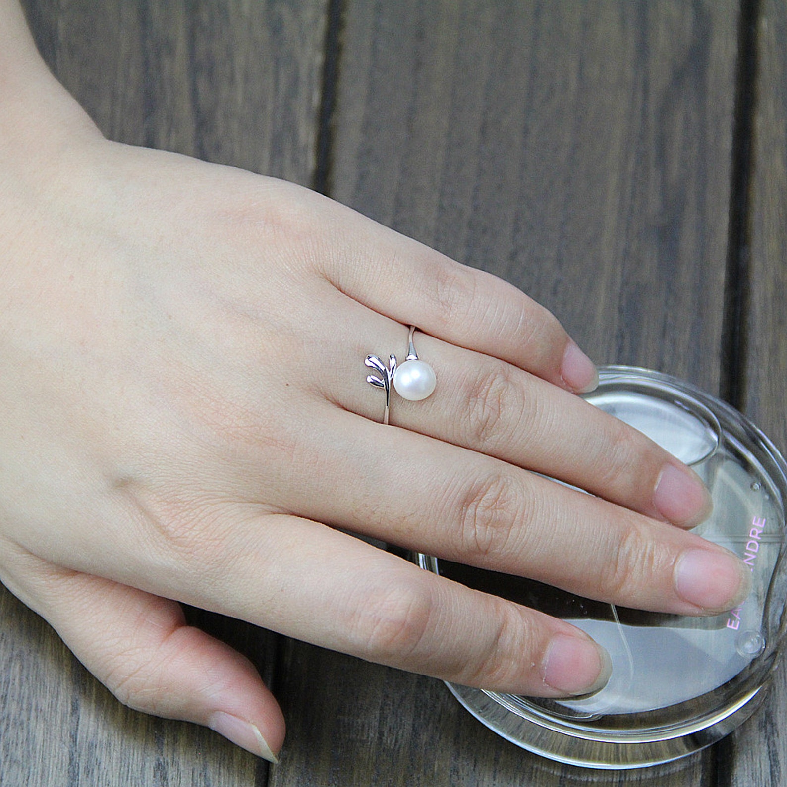 Pearl Engagement Ringssilver Pearl Ringpromise Ring for Etsy