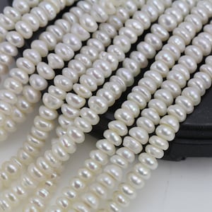 3-3.5mm seed pearl strand,natural freshwater small size pearl bead wholesale,button near round pearls,tiny pearl wholesale supply,fullstrand