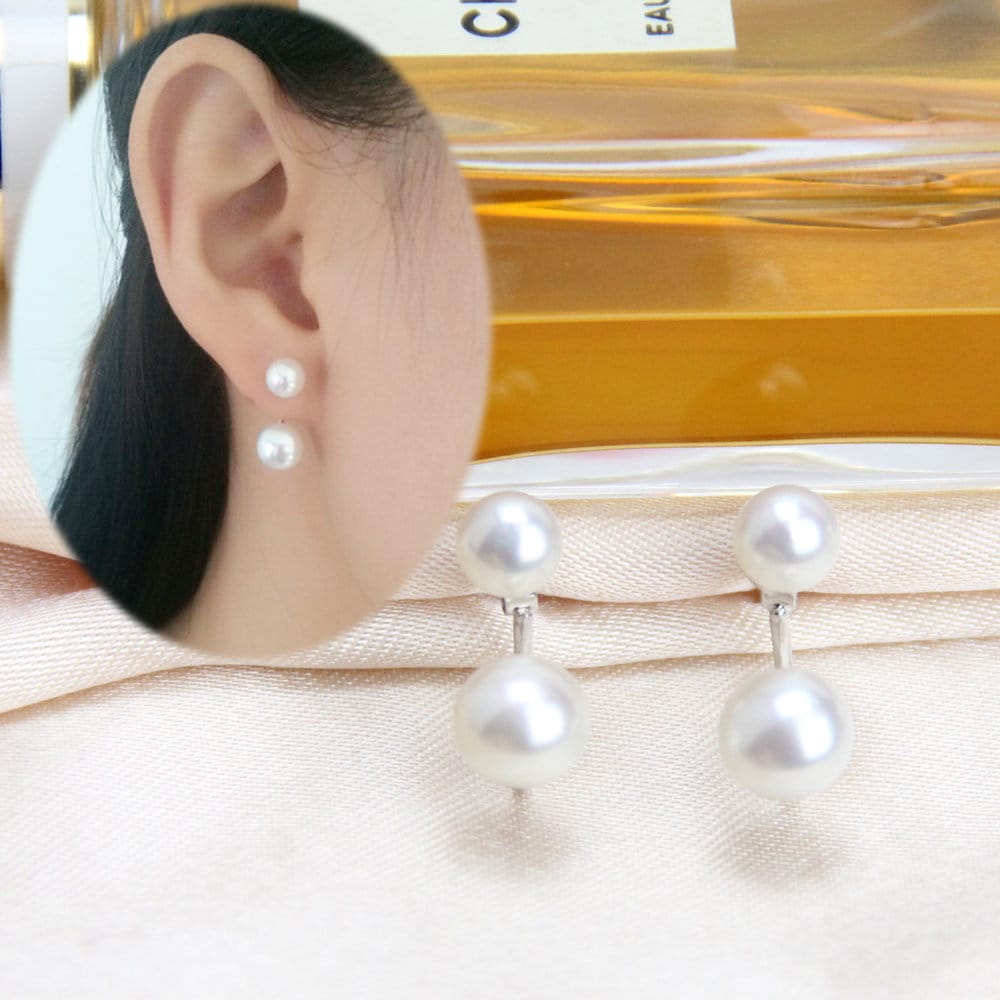 garden-tool-sets Pearl Jewelry B Black Pearl Stud Earrings,Freshwater Pearl Earrings for Women Gift Box,925 Sterling Silver Earrings 2018,Wedding and Engagement Jewelry